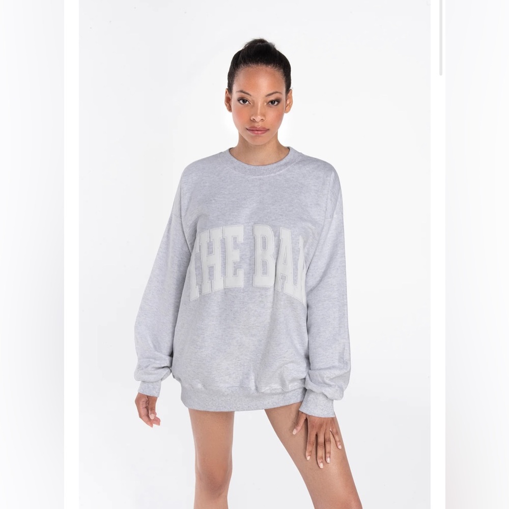 The Bar Sweatshirt in Heather Grey.
